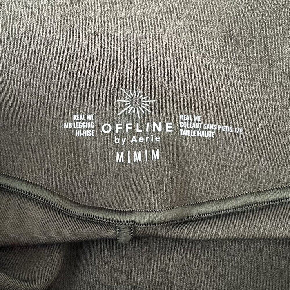 Aerie Offline Real Me 7/8 Legging Hi Rise Stretchy Soft Comfy Size Medium Olive - Picture 10 of 14